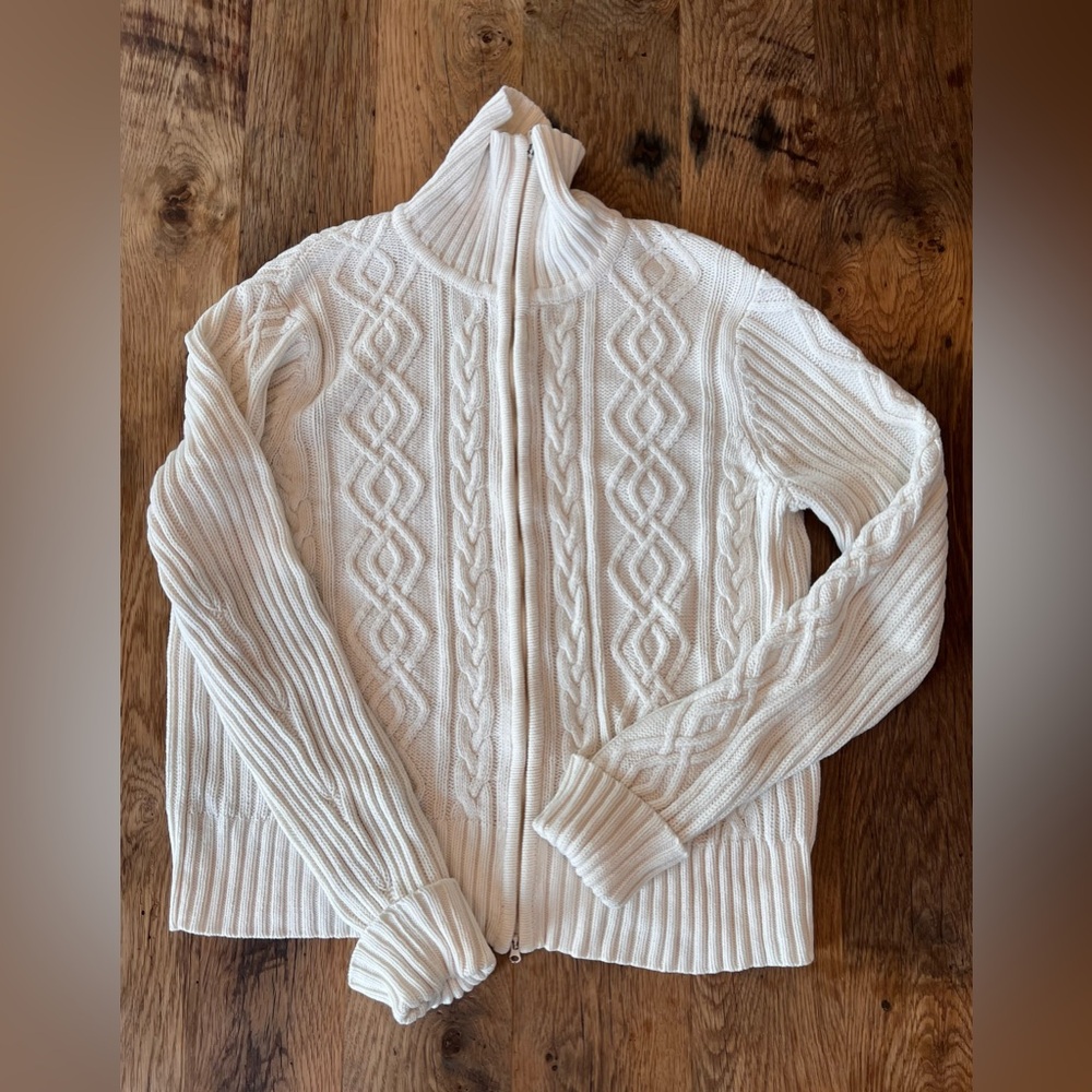 St. John’s Bay Cream Cable Knit Sweater